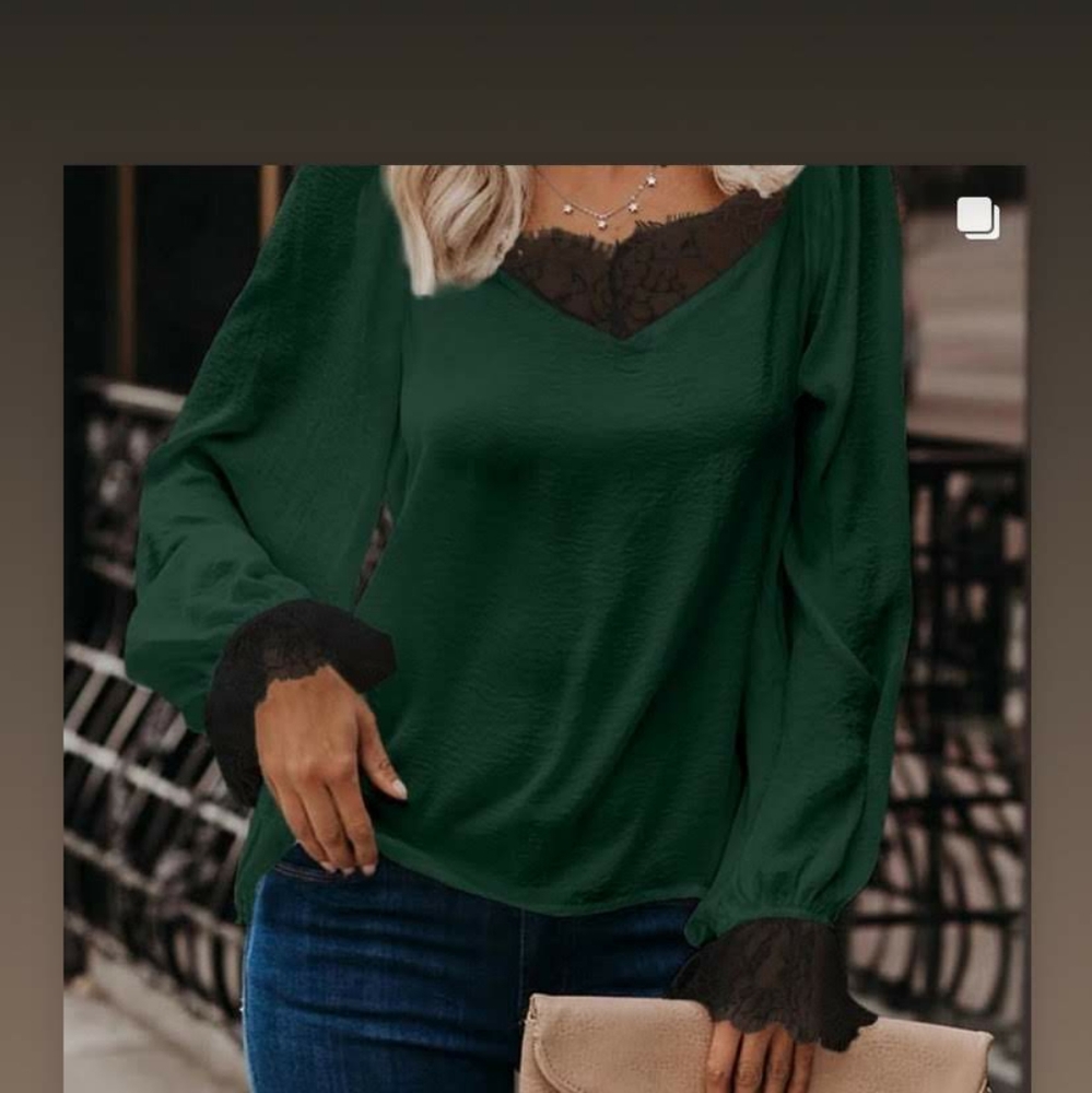 Green blouse